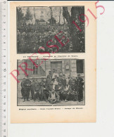 Photo Presse 1915 Blessés Hôpital Auxilliaire Ecole Casimir-Perier Grande Guerre 14-18 Armée Cérémonie Cimetière Troyes - Non Classés