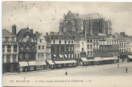 [60] Oise > Beauvais La Place Jeanne Hachette Et La Cathedrale - Beauvais