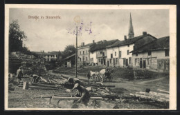 CPA Binarville, Vue De La Rue Avec Vue Du Bâtiment  - Other & Unclassified