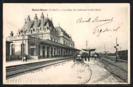 CPA Saint-Omer, La Gare, Vue Intérieure Et Des Quais  - Saint Omer