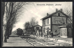 CPA Warmeriville, La Gare In Frankreich Avec Zug  - Sonstige & Ohne Zuordnung
