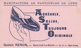 BUVARD & BLOTTER - Manufacture De Pantoufles De Luxe - Gaston RENON - Saint Just Le Martel (Haute Vienne) - Sonstige & Ohne Zuordnung