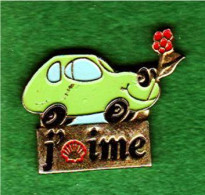 PIN'S " AUTOMOBILE FLEUR J'AIME SHELL "_DP48 - Autres & Non Classés