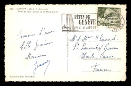 SUISSE - OBLITERATION MECANIQUE "LES FETES DE GENEVE LES 13-16. AOUT 1954" - GENEVE 10.8.1954 - Poststempel