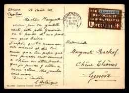 SUISSE - TIMBRE N°376 PER RESISTERE SEUL SUR LETTRE - CACHET DE MONTREUX DU 13.8.1942 - Postmark Collection