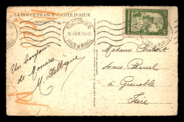 MONACO - OBLITERATION MECANIQUE DU 16.8.1938 SUR TIMBRE N°122 - Storia Postale