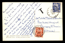CARTE TAXEE - 1 TIMBRE TAXE A 10 FRS OBLITERE A REVIGNY (MEUSE) SUR CARTE ENVOYEE D'ARCACHON - 1859-1959 Lettres & Documents