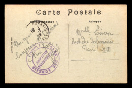 CACHET DE LA COMMISSION MILITAIRE DE LA GARE DES AUBRAIS (LOIRET) - WW I