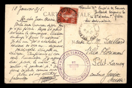 CACHET DE L'HOPITAL TEMPORAIRE DU CHATEAU DE ST-BONNET-DE-MURE (ISERE) SUR CARTE DU CHATEAU - 1. Weltkrieg 1914-1918