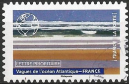 France 2022 - Mi 8104 - YT Ad 2092 ( Atlantic Ocean Waves ) Cachet Rond - Gebraucht