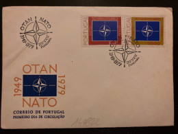 LETTRE PORTUGAL 30e ANIVERSARIO OTAN 5,00 + 50,00 OBL.4-4 79 FUNCHAL - Brieven En Documenten