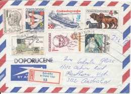 Czechoslovakia Air Mail Cover Sent To Australia Zahradky Ceske Lipy 20-6-1991 With Topic Stamps (folded Cover) - Luchtpost