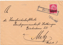 37347# HINDENBURG LOTHRINGEN LETTRE Obl SCHALBACH 5 Novembre 1941 MOSELLE METZ - Briefe U. Dokumente