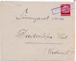 37351# HINDENBURG LOTHRINGEN LETTRE Obl SCHREMINGEN 6 Octobre 1941 SEREMANGE MOSELLE THIONVILLE - Briefe U. Dokumente