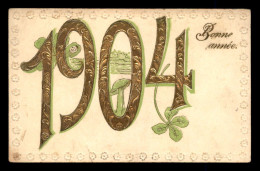 FANTAISIES - ANNEE 1904 - CARTE GAUFREE - VOIR ETAT - Nouvel An