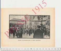 Photo Presse 1915 Passage Des Prisonniers (allemands) Près De L'Eglise Saint-Rémy Grande Guerre 14-18 Armée - Non Classés