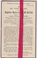 Devotie Doodsprentje Overlijden - Marie Louise De Ruyck Dochter Camiel & Purdentia Verleyen - Eke 1870 - Ouwegem 1940 - Décès