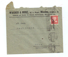 Deutschland, 1925, Briefkuvert Frankiert Mit 10Pf. "Rheinland", MiNr.373, Stempel München (13291E) - Buste