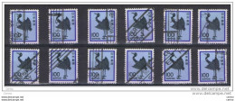 JAPAN:  1981  SILVER  CRANE  -  100 Y. USED  STAMPS  -  REP.  12  EXEMPLARY  -  YV/TELL. 1377 - Gebraucht