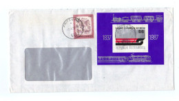 Österreich, Ca.1987, Briefkuvert Mit Block 9 (150 Jahre Eisenbahn In Österreich) Und Zusatzfrankatur (13320E) - Blocs & Feuillets