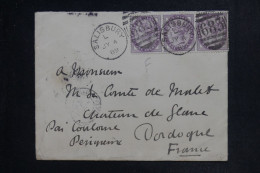 ROYAUME UNI - Enveloppe Cachetée De Salisbury Pour Un Comte En France En 1889   - L 153152 - Covers & Documents