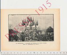 Photo Presse 1915 Toussaint Cérémonie Honneur Soldats Décédés Dans Les Ambulances De Troyes Grande Guerre 14-18 Armée - Unclassified