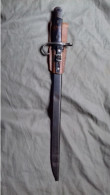 BAÏONNETTE JAPONAISE ARISAKA JAPANESE BAYONET + GOUSSET WW2 39/45 WW1 14/18 - Messen