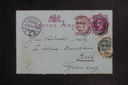 ROYAUME UNI - Entier Postal + Compléments De Portmouth Pour L'Allemagne En 1900  - L 153153 - Postwaardestukken