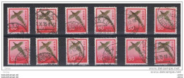 JAPAN:  1971/72  PHEASANT -  80 Y. USED  STAMPS  -  REP. 12  EXEMPLARY  -  YV/TELL. 1036 - Usati