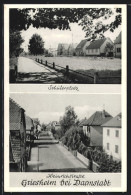 AK Griesheim B. Darmstadt, Schülerplatz, Heinrichstrasse  - Griesheim
