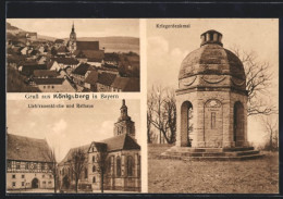 AK Königsberg, Kriegerdenkmal, Ortsansicht, Liebfrauenkirche Und Rathaus  - Other & Unclassified