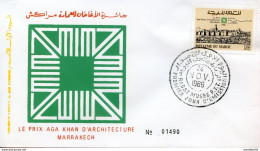 Maroc,FDC 1er Jour; 1986, TP N°1015 " Prix Aga Khan D'architecture,Marrakech "Morocco,Marruecos - Marokko (1956-...)