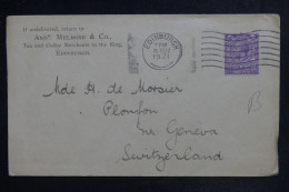 ROYAUME UNI - Enveloppe Commerciale De Edinbourgh Pour La Suisse En 1921 - L 153155 - Covers & Documents