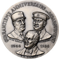 France, Médaille, 40ème Anniversaire Du Débarquement, 1984, Argent, Tschudin - Andere & Zonder Classificatie