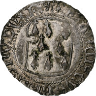 Duché De Bretagne, François II, Blanc à La Targe, 1484-1488, Rennes, Billon - Sonstige & Ohne Zuordnung