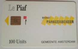 Le Piaf 100 Units - Dienst Parkeerbeheer  ( 1000 Mintage) - Scontrini Di Parcheggio