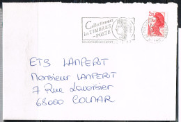 PHIL-L54 - FRANCE Flamme Illustrée Cérès Sur Lettre De Mulhouse "Collectionnez Les Timbres-poste 1987 - Mechanical Postmarks (Advertisement)
