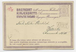 FINLAND ENTIER 10 PENNIA 10 PENNI BRIEFKORT CARD ANK TO HELSINKI - Covers & Documents