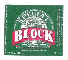 BROUWERIJ DE BLOCK - 1880 BELGIUM -SPECIAL BLOCK  - 25 CL  BIERETIKET  (BE 587) - Bière