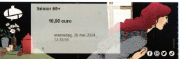 TICKET BILLET 門票 門票 MUSEE DE LA BANDE DESSINEE BRUXELLES - Eintrittskarten