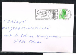 PHIL-L55 - FRANCE Flamme Illustrée Cérès Sur Lettre De Mulhouse "Collectionnez Les Timbres-poste 1983 - Mechanical Postmarks (Advertisement)