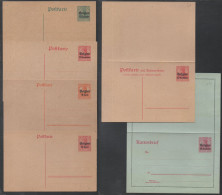 BELGIQUE OCCUPATION ALLEMANDE / 1914 ENSEMBLE DE 6 ENTIERS POSTAUX DIFFERENTS (ref 7331) - Deutsche Besatzung