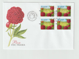 Aland FDC ATM 2007 Cottage Peony In Set. Postal Weight 0,040 Kg. Please Read Sales Conditions Under Image Of Lot (009-87 - Automatenmarken [ATM]