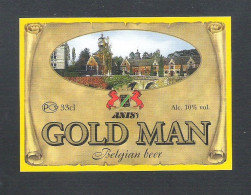 ANISY - GOLD MAN - BELGIAN BEER  - 33 CL  BIERETIKET  (BE 592) - Beer