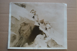 Original Photo Press 20.5x25.5cm Alpes Climbing Grand Mulets 1928 Alpinisme Mountaineering Escalade - Sporten