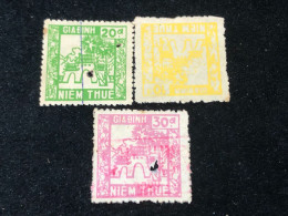 Vietnam South Wedge Before 1975(wedge GIA DINH) 3 Pcs 3 Stamps Quality Good - Collections