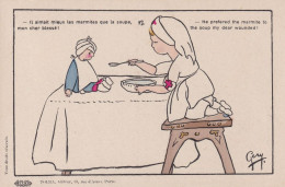 Croix Rouge Illustrée Guerre 1914 Gery Le Deley  Blessé Soupe Infirmière English Text Nurse Red Cross - Croce Rossa