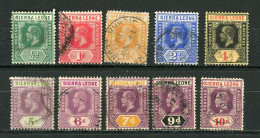 SIERRA LEONE (GB) - SOUVERAIN  - N° Yvert 89/91+93/99 Obli - Sierra Leone (...-1960)