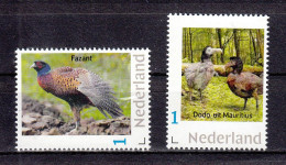 Nederland Persoonlijke Zegel, Thema: Dieren, Fazant + Dodo Uit Mauritius, Pheasant + Dodo - Ongebruikt