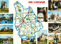 86 LA VIENNE DEPARTEMENT CARTE GEOGRAPHIQUE - Andere & Zonder Classificatie